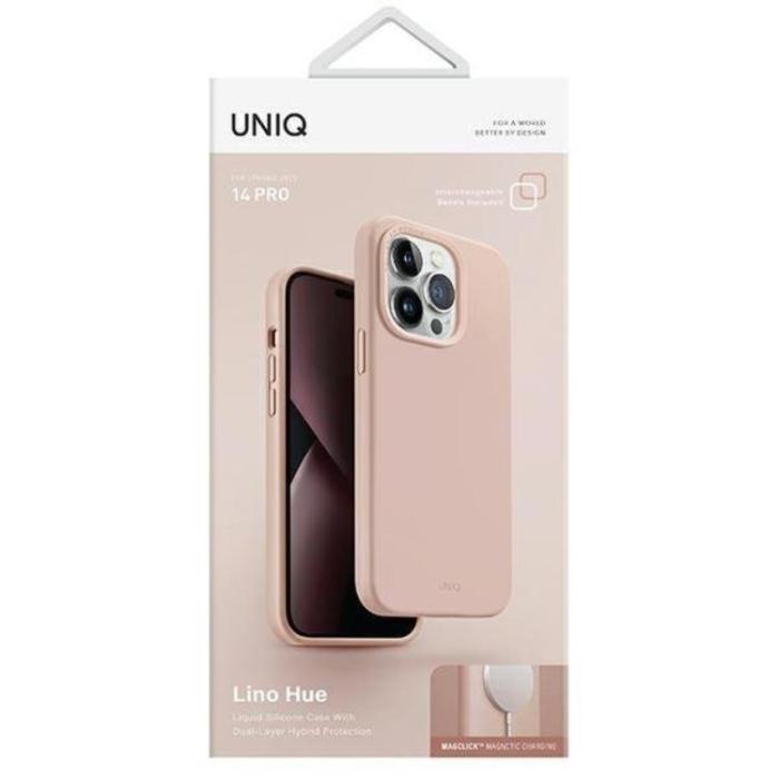 UNIQ - Uniq iPhone 14 Pro Mobiskal Magsafe Lino Hue - Rosa