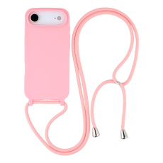 A-One Brand - iPhone 17 Air Mobilskal TPU Shockproof med Lanyard - Rosa