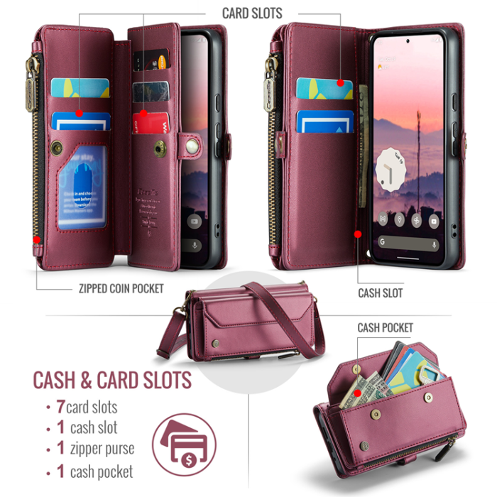 Caseme - CASEME Google Pixel 10/10 Pro Plånboksfodral RFID Zipper