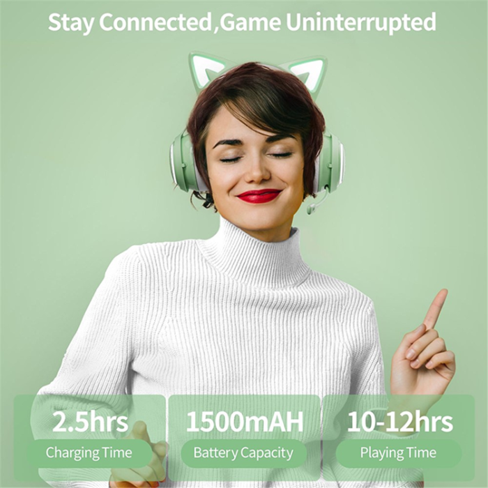 SOMIC - SOMIC Over-Ear Trådlösa Hörlurar Bluetooth Cat Ear GS510 - Grön