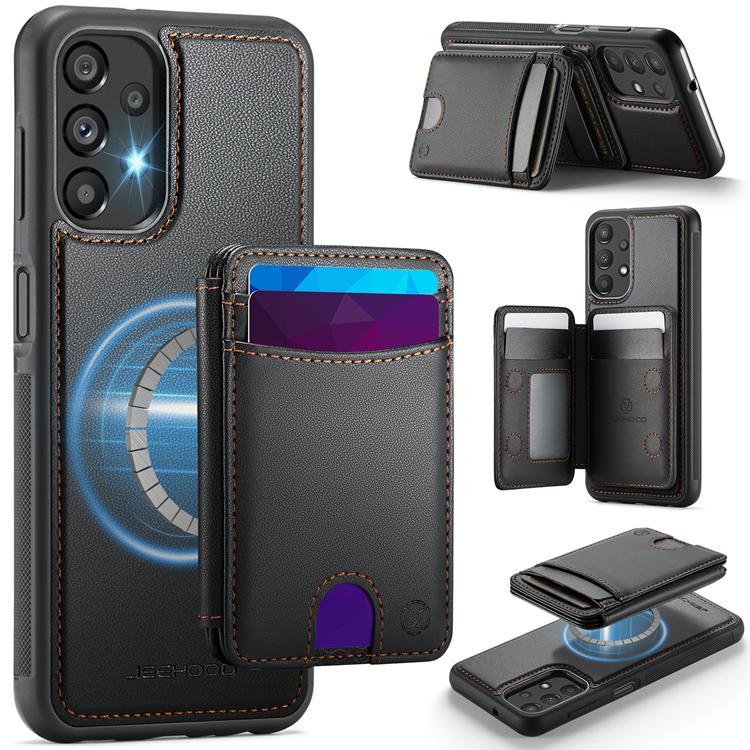 JEEHOOD Samsung Galaxy A13 4G/5G Mobilskal Konstläder med Kortfack - Svart | 2353 | AlltMobil