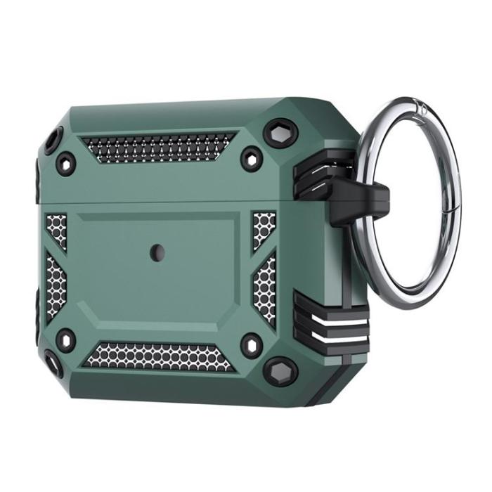 OEM - ShockProof Skal Med Nyckelring Airpods 3 - Grön