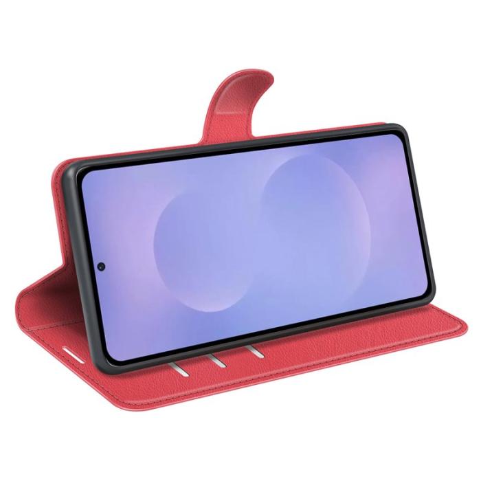 OEM - AMORUS Samsung Galaxy S26 / S26 Pro Plånboksfodral Konstläder - Röd