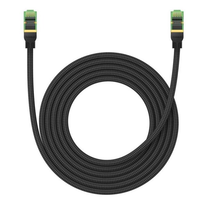BASEUS - Baseus Nätverkskabel cat. 40Gbps 3m - Braided Svart