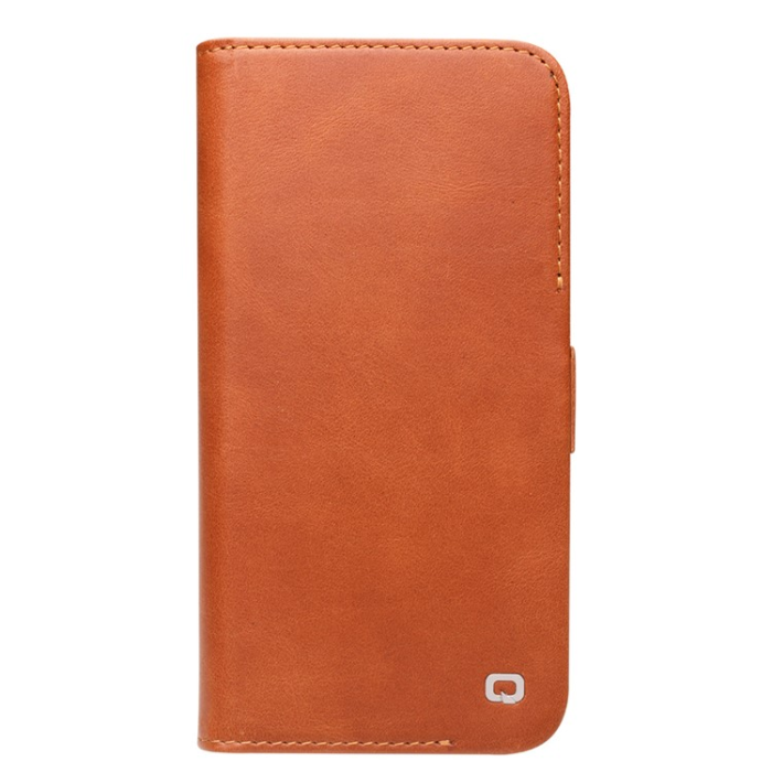 QIALINO - QIALINO iPhone 13 Mini Plånboksfodral Äkta Läder Flip Folio