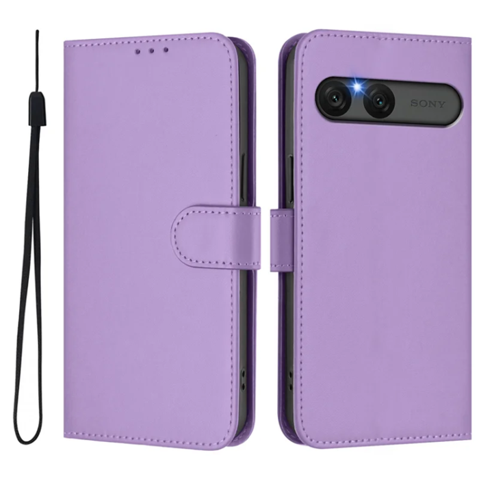 A-One Brand - Sony Xperia 10 VII Plånboksfodral Solid color Läder - Lavender