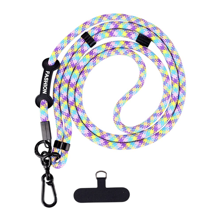 Crossbody Mobilrem Lanyard Justerbar 7mm - Lila/Gul/Blå | 264 | AlltMobil
