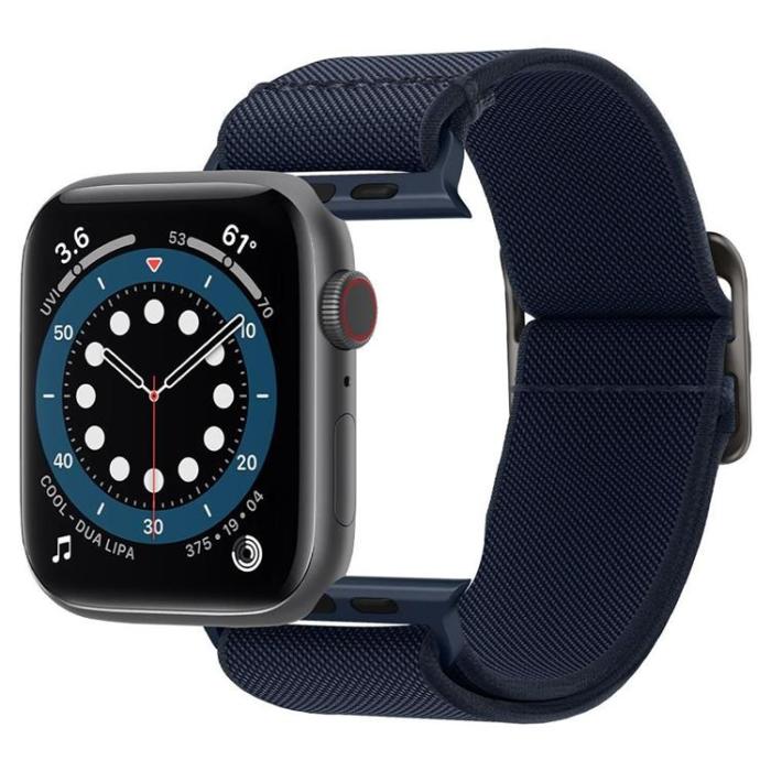 UTGATT - Spigen Fit Lite Armband Apple Watch 4/5/6/7/8/SE/Ultra (42/44/45/49 mm) - Navy