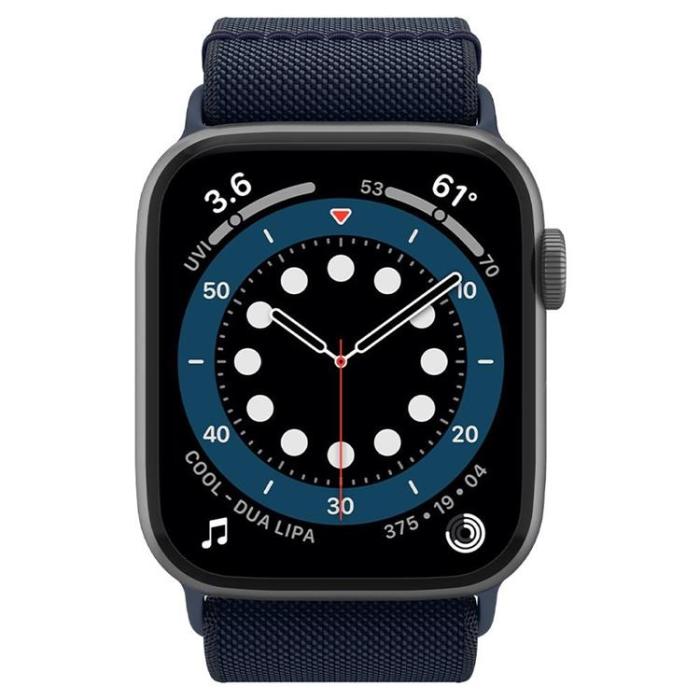 UTGATT - Spigen Fit Lite Armband Apple Watch 4/5/6/7/8/SE/Ultra (42/44/45/49 mm) - Navy