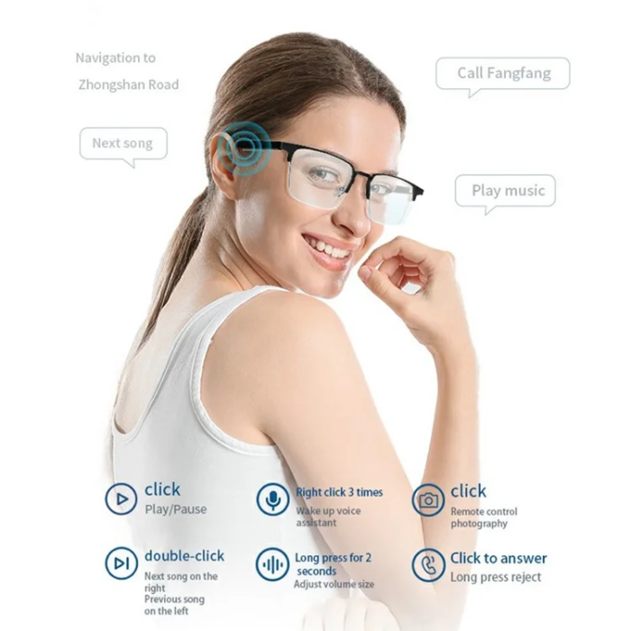 OEM - Smarta Glasögon Bluetooth G05-T4 - Svart-lins