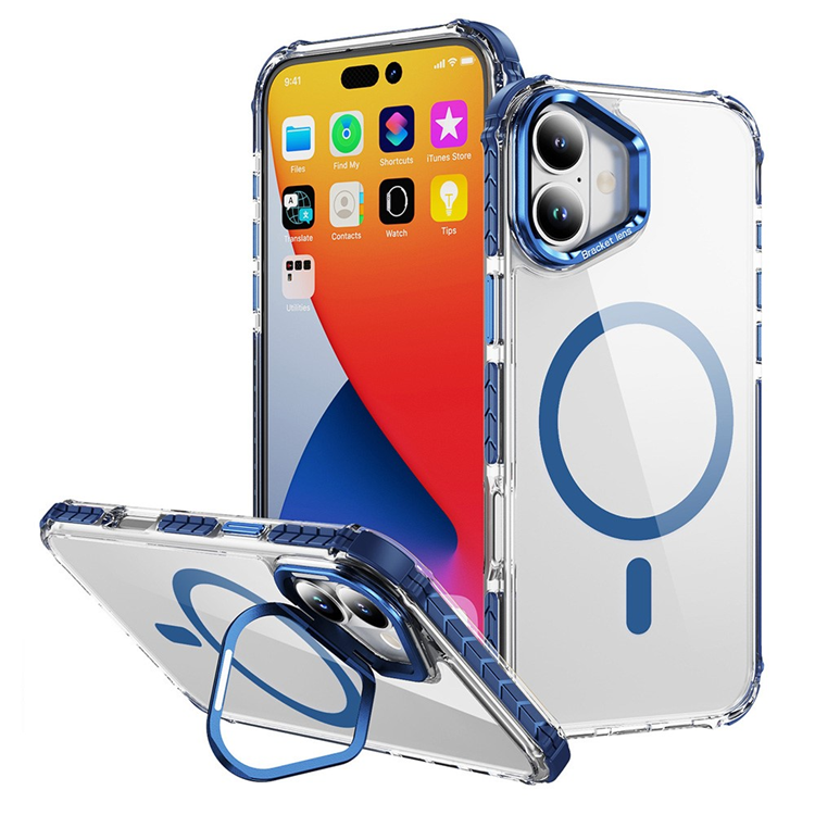 iPhone 16 Plus Mobilskal MagSafe Kickstand - Blå | 2353 | AlltMobil