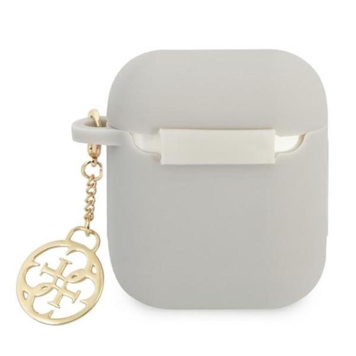 Guess - Guess AirPods Skal Silicone Charm Collection - Grå