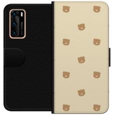 iSecrets - Pl&aring;nboksfodral till Huawei P40 med Bj&ouml;rnm&ouml;nster