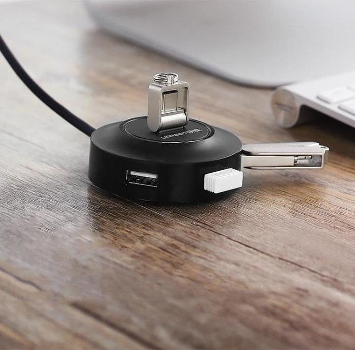 Ugreen - Ugreen HUB USB2.0 4x USB-A 480Mbps 1m (CR106) - Vit