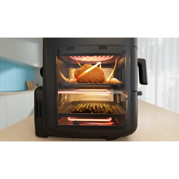 Midea - Midea Airfryer 2in1 Kombination med Ugn 6.4 + 4.4 Liter