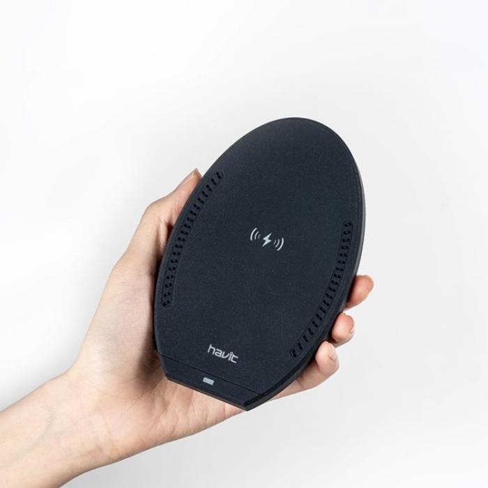 Havit - Havit 2-in-1 Trådlös Laddare 10W W3005 - Svart