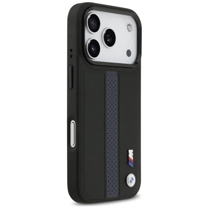 BMW - BMW iPhone 17 Pro Mobilskal MagSafe M Perforated Stripe Logo - Blå