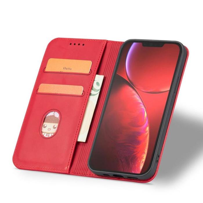 OEM - iPhone 13 Pro Max Plånboksfodral Magnet Fancy - Röd