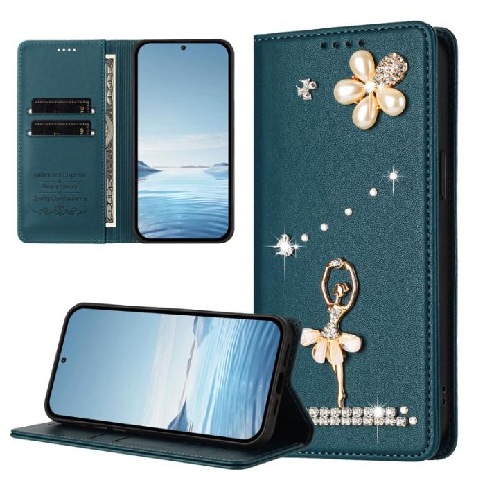 OEM - Plånboksfodral för Samsung Galaxy S26 Konstläder RFID - Grön