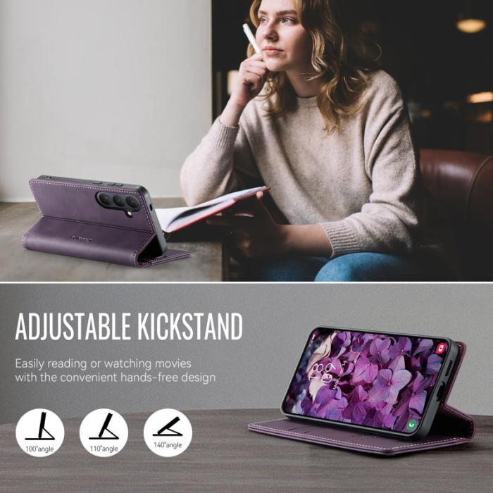 Caseme - CaseMe Plånboksfodral för Samsung Galaxy S26 Konstläder RFID - Lila