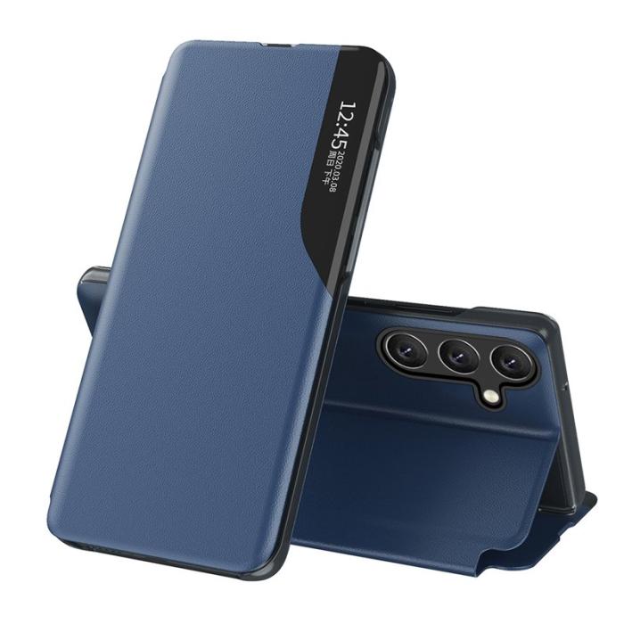 OEM - Mobilfodral för Samsung Galaxy S26 Plus Konstläder med fönster - Safir