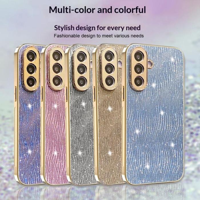 OEM - Mobilskal för Samsung Galaxy S26 Elektropolerad Textur PU + TPU - Rosa