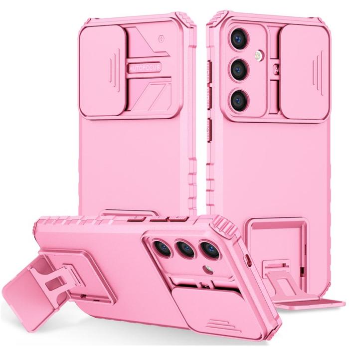 OEM - Mobilskal för Samsung Galaxy S26 Plus Kamera Skydd PC + TPU - Rosa