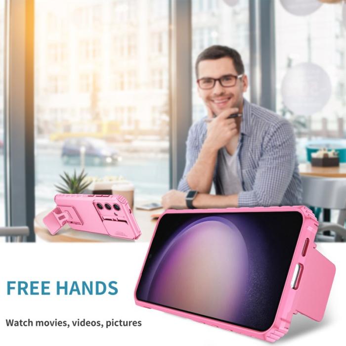 OEM - Mobilskal för Samsung Galaxy S26 Plus Kamera Skydd PC + TPU - Rosa