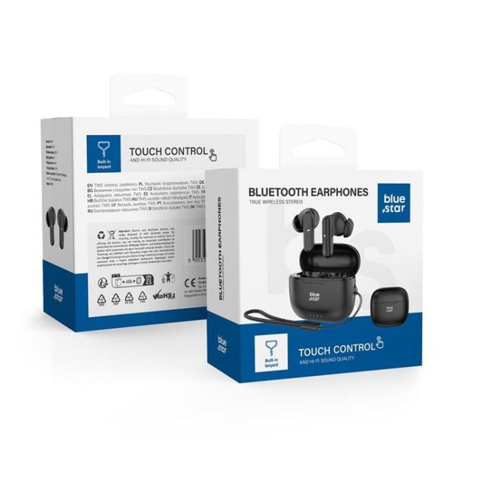 Blue Star - Blue Star Trådlösa In-Ear Hörlurar TWS BK31 - Svart