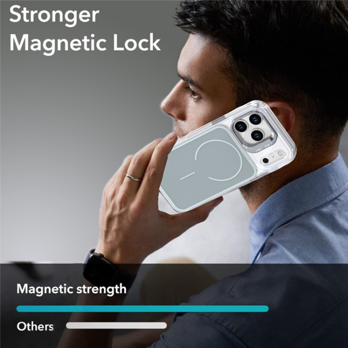 A-One Brand - iPhone 17 Pro Mobilskal MagSafe Lens Kickstand TPU + PC - Grå