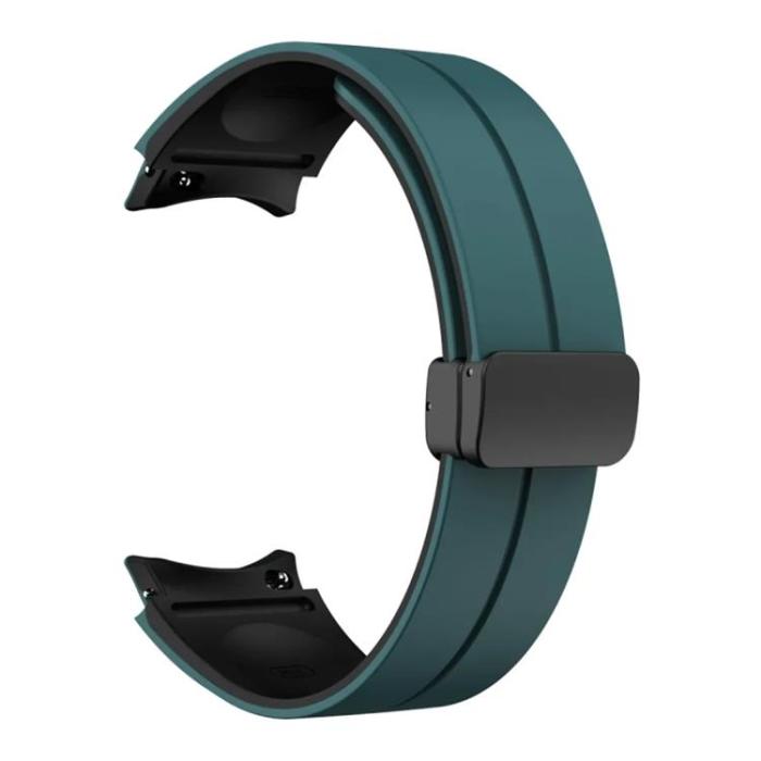 Taltech - Galaxy Watch 6/6 Classic (44/40/47/43mm) Armband - Mörkgrön/Svart