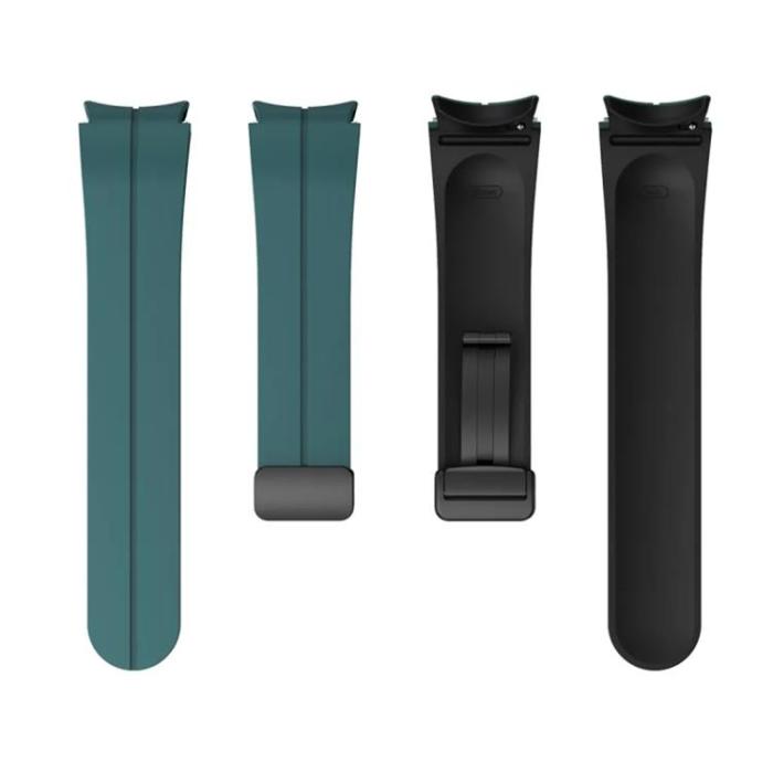 Taltech - Galaxy Watch 6/6 Classic (44/40/47/43mm) Armband - Mörkgrön/Svart