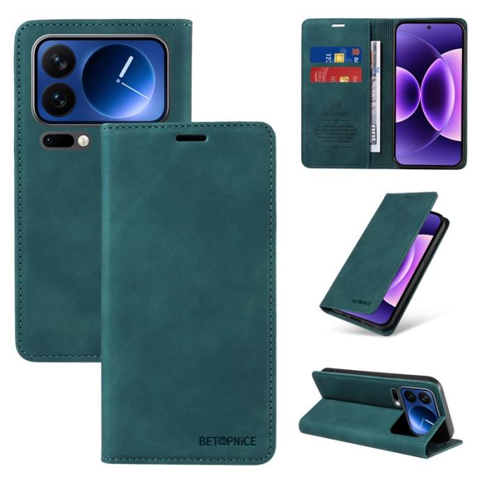BETOPNICE - BETOPNICE Xiaomi 17 Pro Plånboksfodral Konstläder - Grön