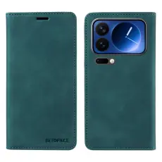 BETOPNICE - BETOPNICE Xiaomi 17 Pro Pl&aring;nboksfodral Konstl&auml;der - Gr&ouml;n