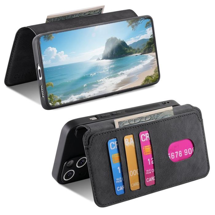 CASENEO - CASENEO MW-03 Plånboksfodral för Xiaomi 15T Pro Konstläder - Svart