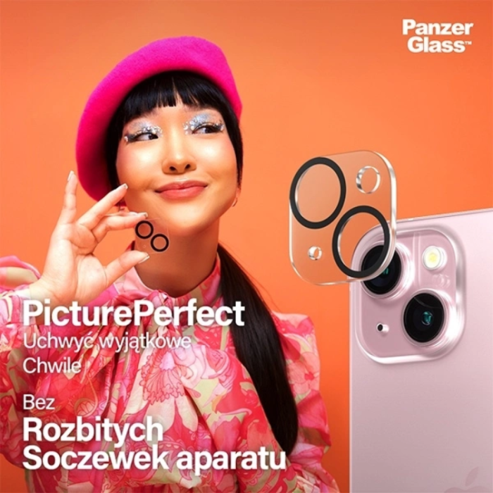 Panzer - PanzerGlass iPhone 15/15 Plus Kameralinsskydd Härdat Glas