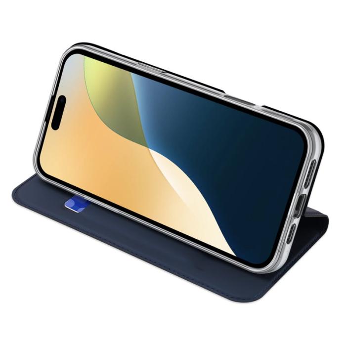 Dux Ducis - DUX DUCIS Skin Pro Series iPhone 16 Plus Fodral KonstLäder - Blå