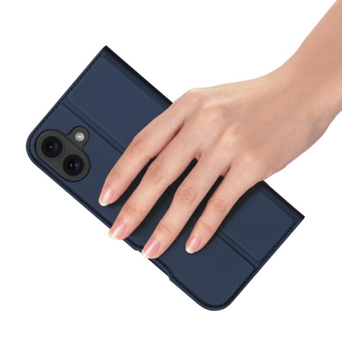 Dux Ducis - DUX DUCIS Skin Pro Series iPhone 16 Plus Fodral KonstLäder - Blå