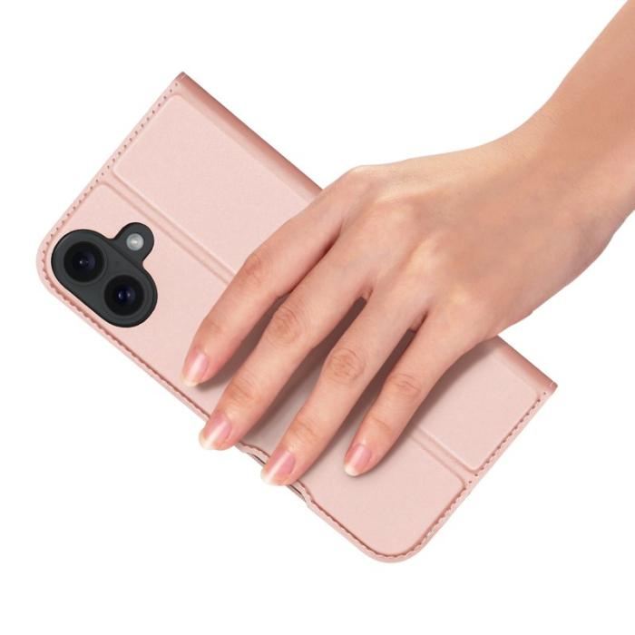 Dux Ducis - DUX DUCIS Skin Pro Series iPhone 16 Plus Fodral KonstLäder - Rosa