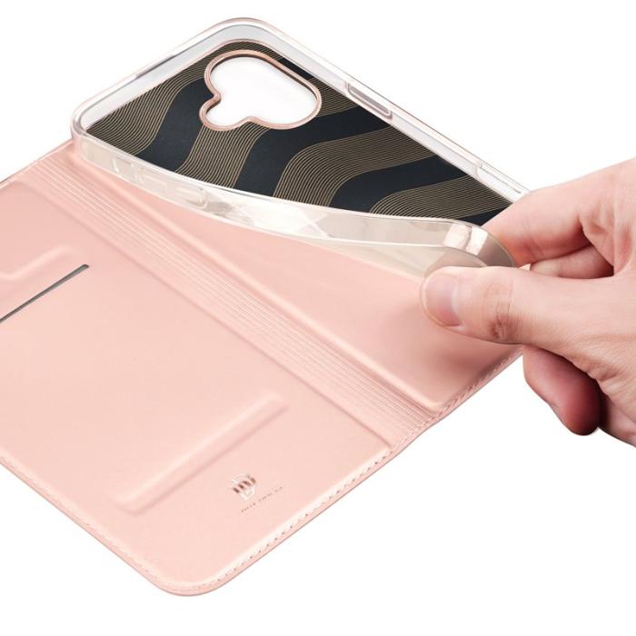 Dux Ducis - DUX DUCIS Skin Pro Series iPhone 16 Plus Fodral KonstLäder - Rosa