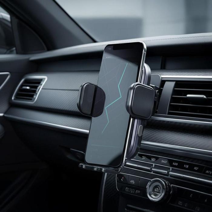 Forcell - Forcell Bilhållare till Luftventil med 15W Trådlös Laddning F-24 - Svart