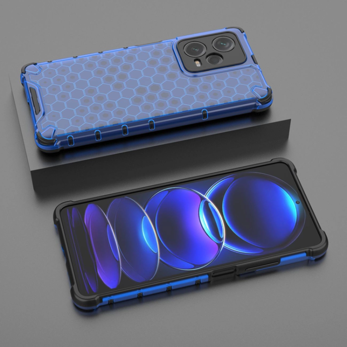 OEM - Xiaomi Redmi Note 12 Pro Plus Mobilskal Hybrid Honeycomb - Blå