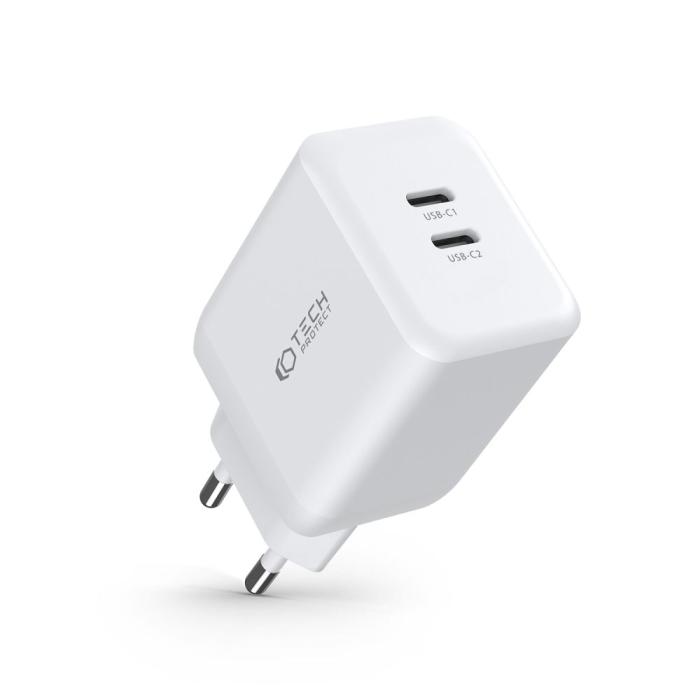 UTGATT - Tech-Protect Nätverksladdare C35W 2-Port - Vit