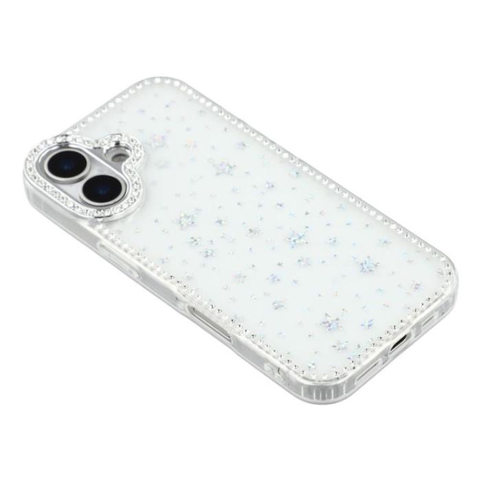 A-One Brand - iPhone 17 Mobilskal Rhinestone Edge - Starry Transparent