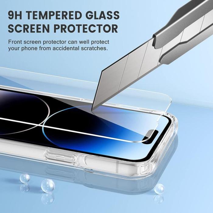 Boom of Sweden - [3in1] BOOM iPhone 12 Pro Skal, Härdat Glas, Kameralinsskydd