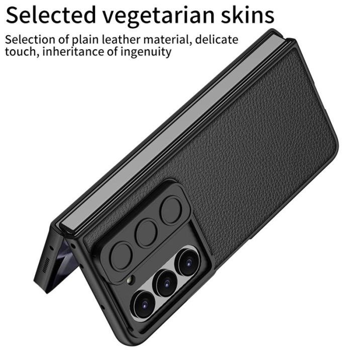 GKK - GKK Protective Fodral Samsung Galaxy Z Fold5 Hard PC+PU - Grön