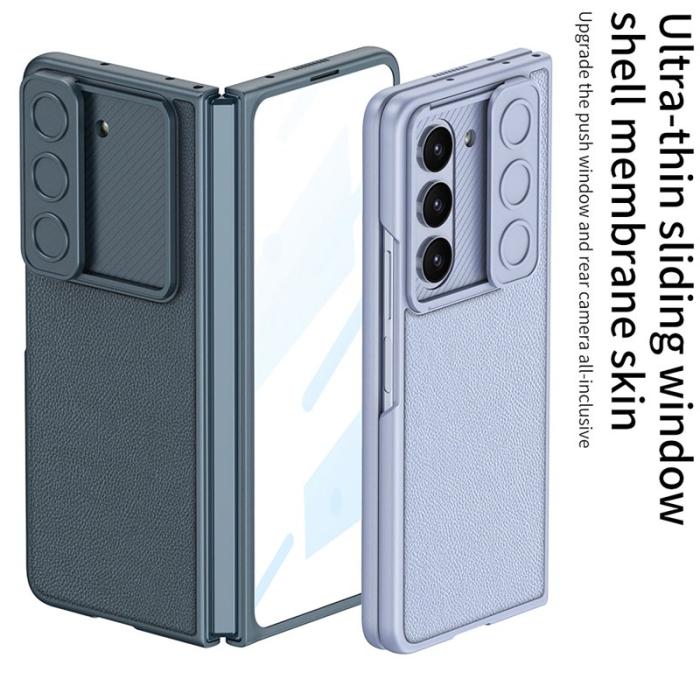 GKK - GKK Protective Fodral Samsung Galaxy Z Fold5 Hard PC+PU - Grön
