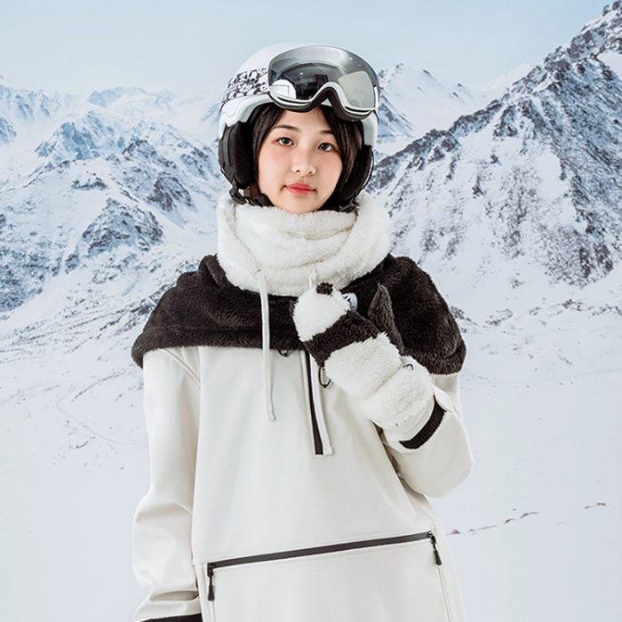 Qunature - Qunature Ski Balaclava Storlek L Panda - Svart/Vit