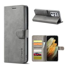 LC.imeeke - LC.IMEEKE f&ouml;r Samsung Galaxy S21 Ultra Pl&aring;nboksfodral Konstl&auml;der - Gr&aring;