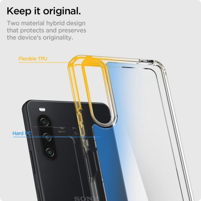 UTGATT1 - Spigen Ultra Hybrid Skal Sony Xperia 10 IV - Crystal Clear